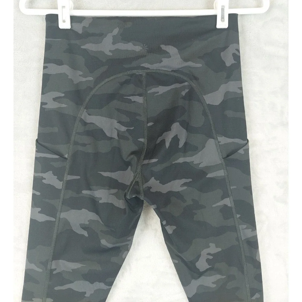 ATHLETA  ultimate camo‎ 7/8 tight Leggings Pockets Gray Small - Picture 4 of 7